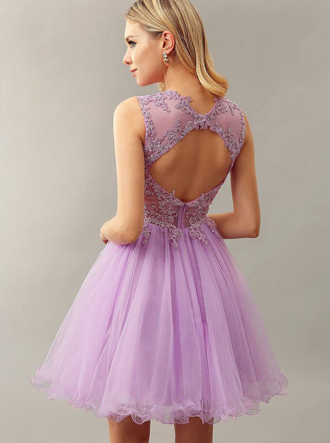 Sweet 16 Dresses Short Purple