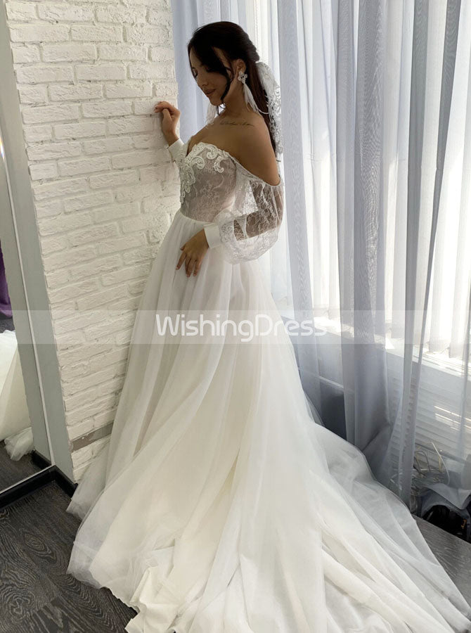 Beautiful Tulle A-line Wedding Dresses, Bridal Gown PW250