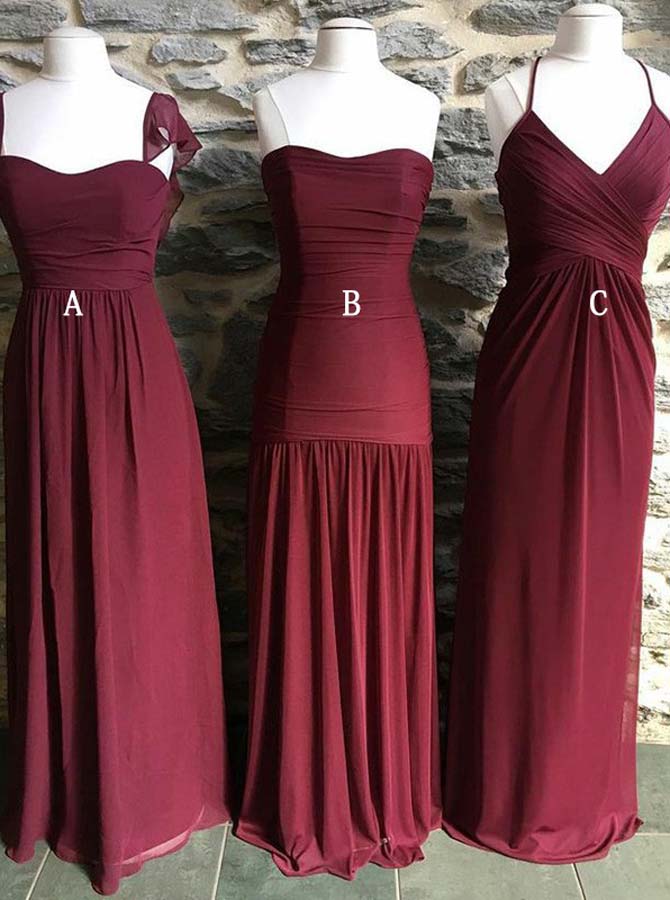 Dark Wine Bridesmaid Dress