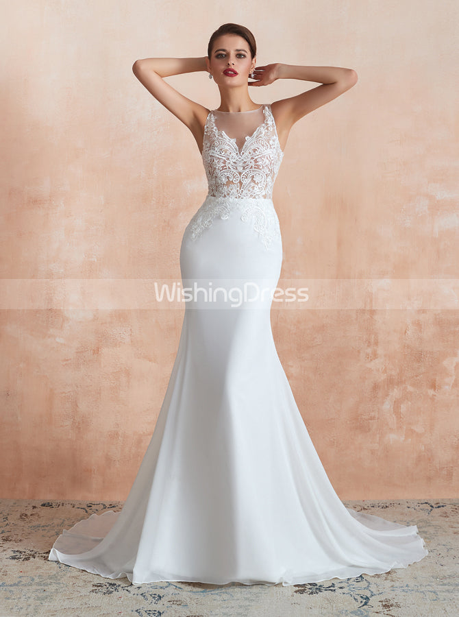 Chiffon mermaid wedding outlet dress