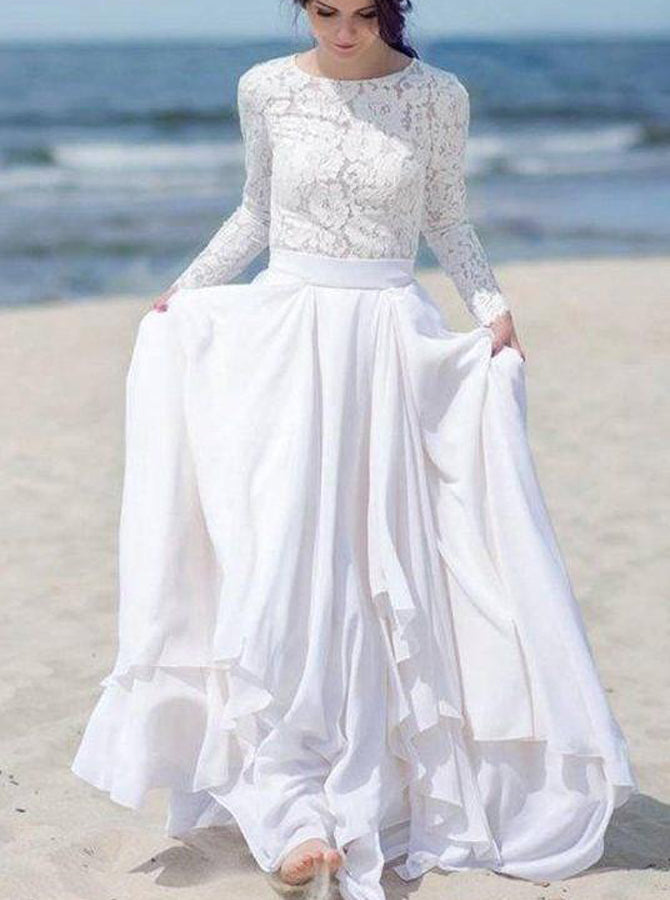 Winter beach wedding clearance dresses