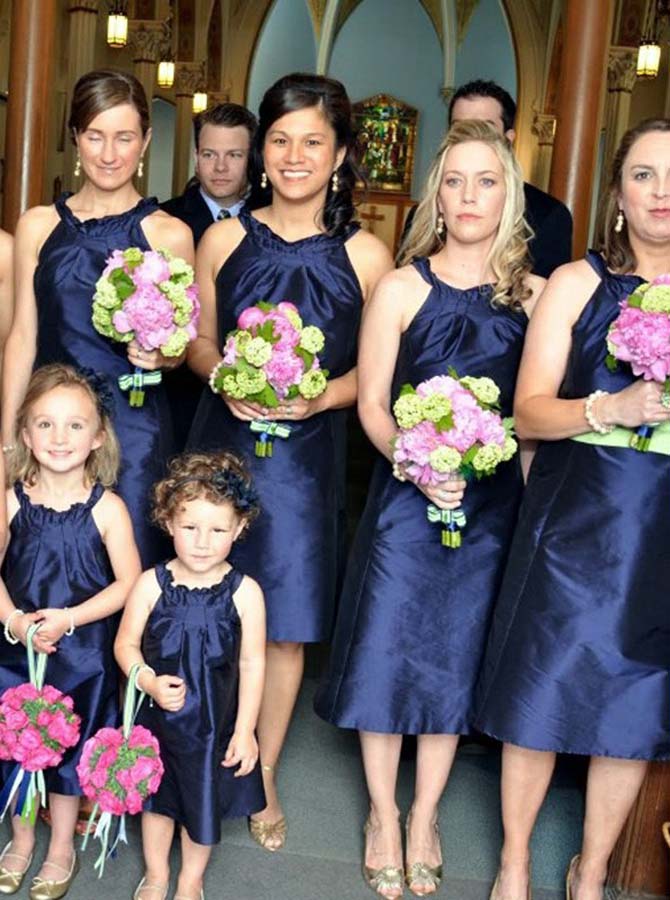 Taffeta Royal Blue Bridesmaid Dresses