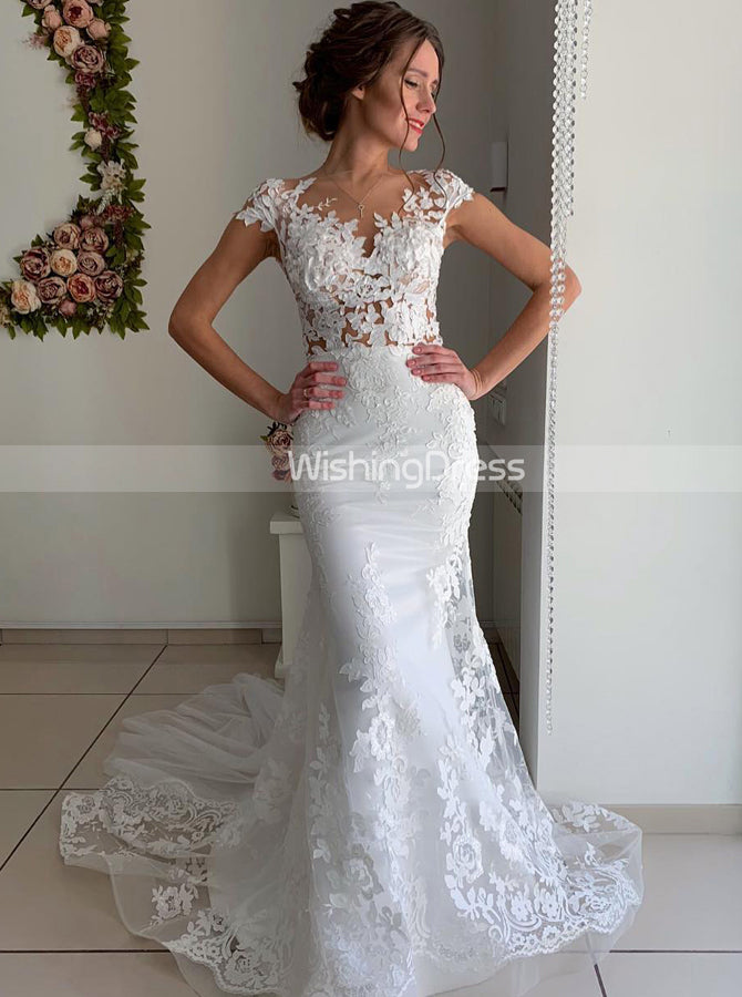 Fitted Wedding Dress with Detachable Skirt,Sexy Wedding Dress