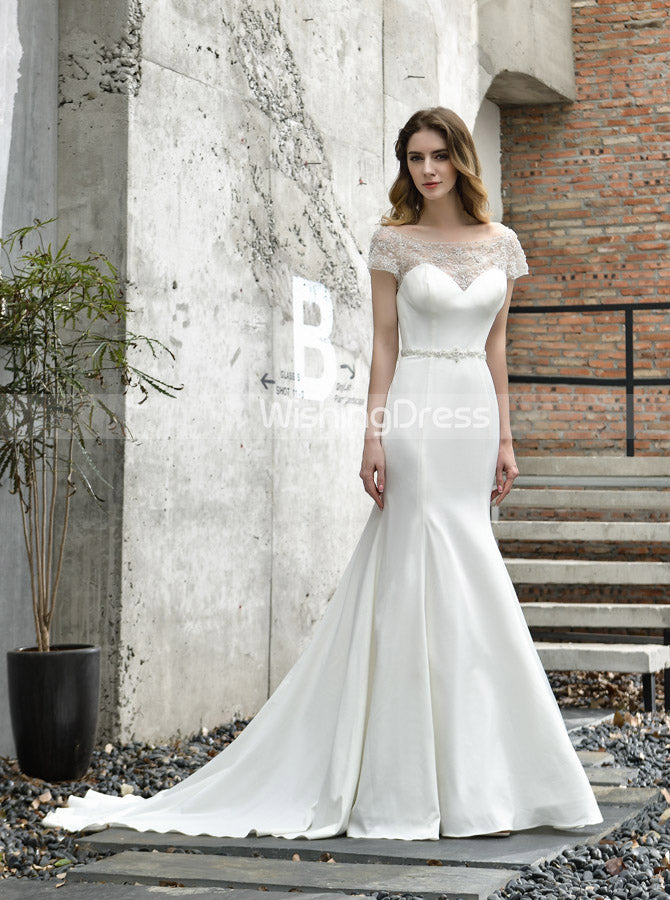 Fitted Wedding Dress with Detachable Skirt,Sexy Wedding Dress,WD00612 -  Wishingdress