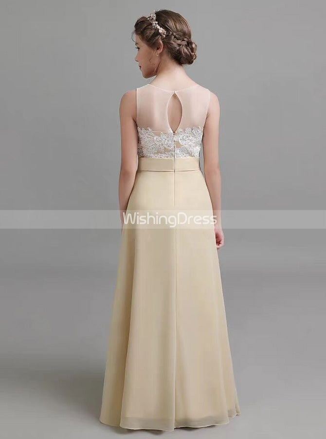 champagne junior bridesmaid dresses