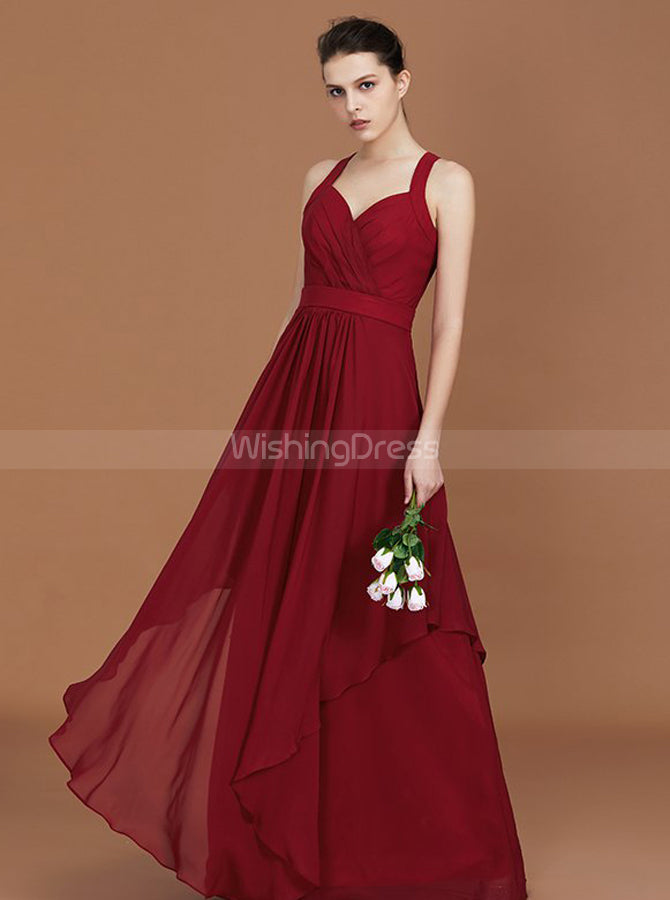 modest burgundy bridesmaid dresses