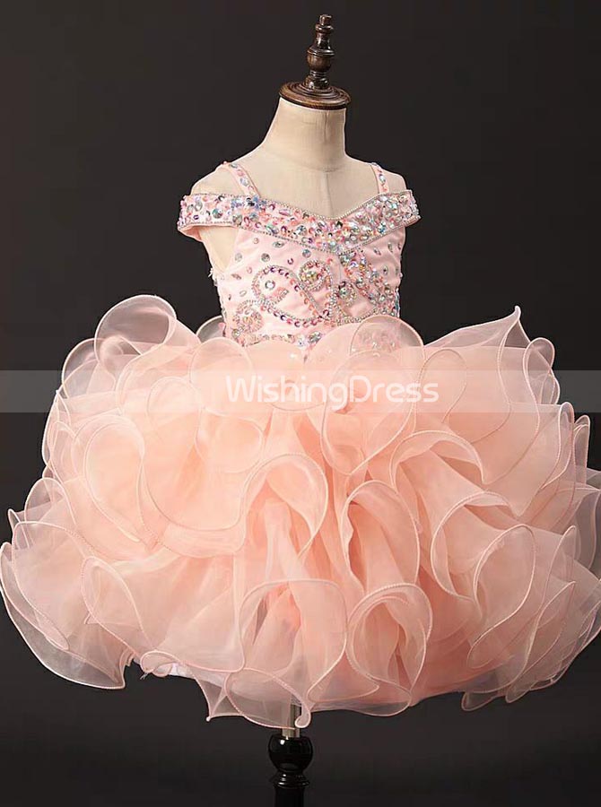 Little Girls outlet Organza Ruffled Dress