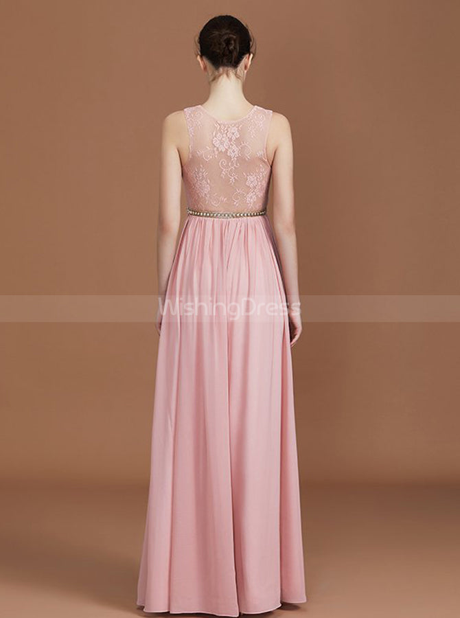 Pink beaded bridesmaid dress best sale