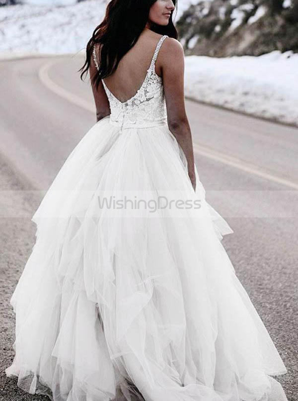 Blush Wedding Dresses,Off the Shoulder Wedding Dress,Wedding Dress with  Sleeves,WD00133