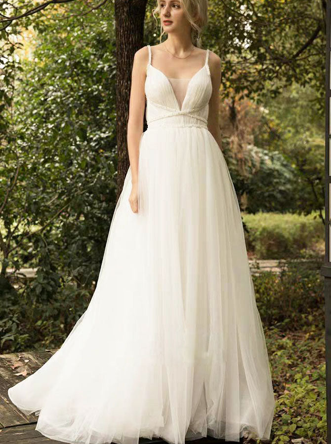 Simple outdoor outlet wedding dresses