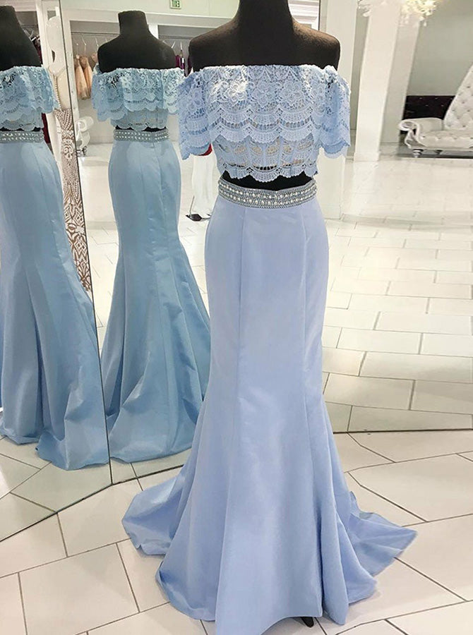 Two piece outlet baby blue dress