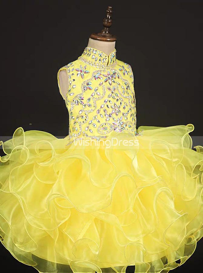 Golden 2024 Gate childs pageant dress in yellow