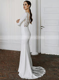 Fit And Flare Wedding Dress,V Back Wedding Dress,WD00980