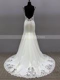 Open Back Wedding Dress,Fit And Flare Bridal Dress With Cutaway Train,WD01000