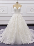 Classic A-line Wedding Gown,Lace Bridal Dress,WD01067