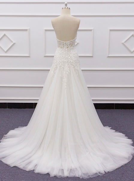 Sweetheart Neckline Wedding Dress,Fairytales Bridal Gown,WD01075