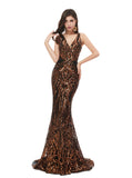 Fitted Prom Dresses,Sequined Evening Dress,PD00471