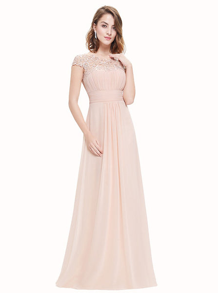 Forest Green Bridesmaid Dress,Chiffon Long Bridesmaid Dress,BD00086