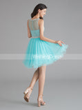 A-line Tulle Homecoming Dresses for Teens,Graduation Dress Short,HC00198