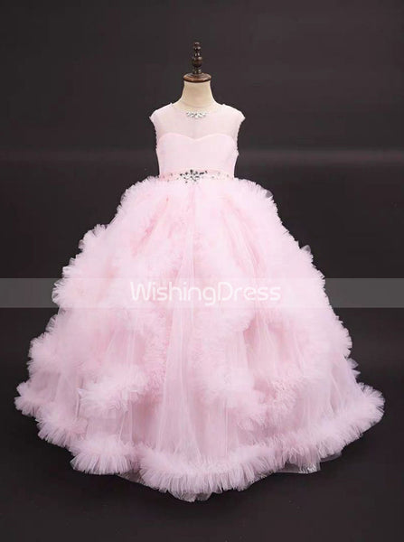 Pink Girls Pageant Dresses,Ball Gown Princess Pageant Dress,GPD0024