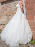 Off the Shoulder Bridal Gown,Tulle Ball Gown Wedding Dress,WD00770