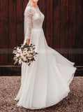 Casual Chiffon Wedding Dress with Sleeves,Destination Dress for Engagement Photo Shoot,WD00774