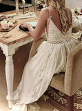 Illusion Waist Wedding Dress,Bohemian Bridal Dress,WD00805