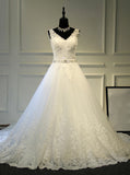 A-line Princess Bridal Dresses,Classic Modest Wedding Gown,WD00384