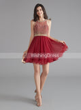 A-line Tulle Homecoming Dresses for Teens,Graduation Dress Short,HC00198