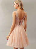 Peach Sweet 16 Dresses,Tulle Sweet 16 Dress,Modern Sweet 16 Dress,SW00016