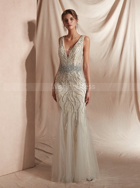 Beaded Evening Dresses,Luxurious Prom Dress,PD00417