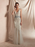 Beaded Evening Dresses,Luxurious Prom Dress,PD00417