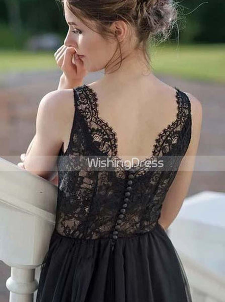 Black Wedding Dresses,Rustic Wedding Dress,WD00511