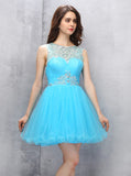 Blue Sweet 16 Dresses,Homecoming Dress for Teens,Tulle Sweet 16 Dress,SW00024