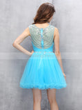 Blue Sweet 16 Dresses,Homecoming Dress for Teens,Tulle Sweet 16 Dress,SW00024