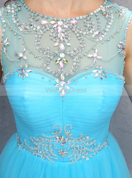 Blue Sweet 16 Dresses,Homecoming Dress for Teens,Tulle Sweet 16 Dress,SW00024