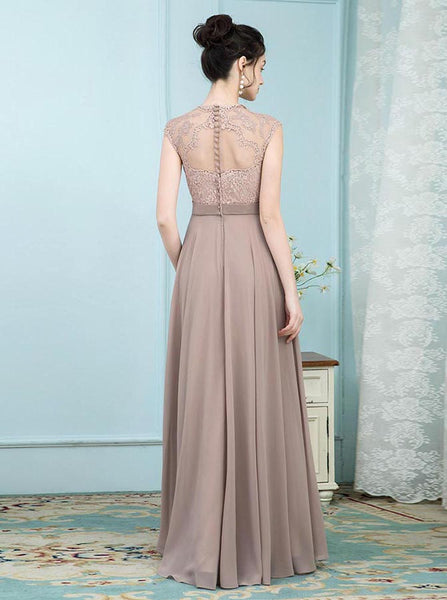 Brown Mother of the Bride Dresses,Elegant Mother of the Bride Dress,Long Mother Dress,MD00012