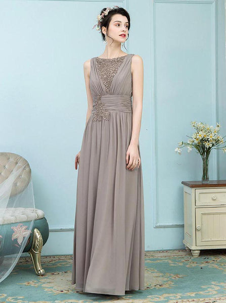 Brown Mother of the Bride Dresses,Long Mother Dress,Modern Mother of the Bride Dress,MD00014