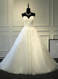 Classic Wedding Gown,A-line Sweetheart Bridal Gown,WD00389