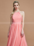 Coral Bridesmaid Dresses,High Low Bridesmaid Dress,Simple Bridesmaid Dress,BD00232
