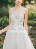 Destination Wedding Dress,Tulle Long Bridal Dress,WD00461