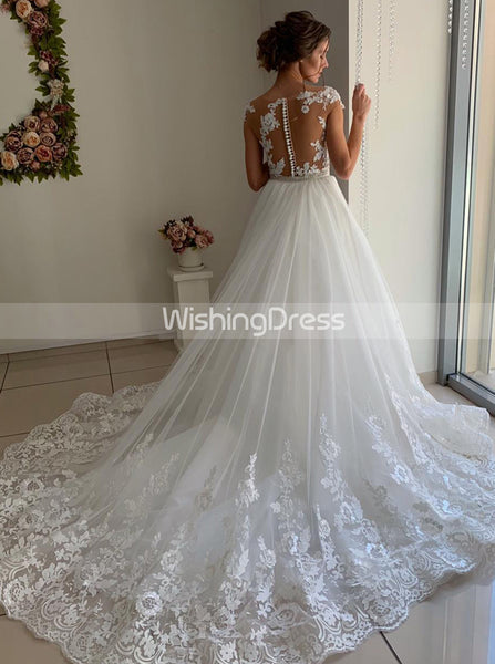 Fitted Wedding Dress with Detachable Skirt,Sexy Wedding Dress,WD00612 ...