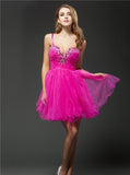 Fuchsia Sweet 16 Dresses,Simple Sweet 16 Dress,Sweet 16 Dress with Straps,SW00041