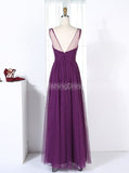 Grape Bridesmaid Dresses,Tulle Bridesmaid Dress,Long Bridesmaid Dress,BD00280