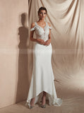 High Low Wedding Dresses,Beach Bridal Dress,OutDoor Wedding Dress,WD00360