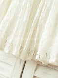 Knee Length Flower Girl Dress,Lace Flower Girl Dress,Flower Girl Dress with Sleeves,FD00067