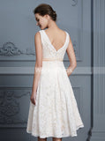 Lace Short Wedding Dresses,Reception Dresses,Beach Wedding Dress,WD00308