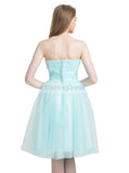 Light Blue Homecoming Dresses,Tulle Homecoming Dress,Knee Length Homecoming Dress,HC00058