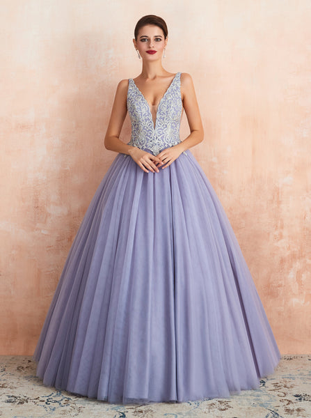 Lilac Prom Gown,Elegant Sweet 16 Dress for Teens,PD00458