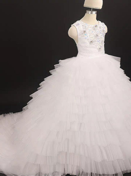 Luxurious Little Princess Gown,Ruffled Ball Gown Little Girl Pageant Dress,GPD0035